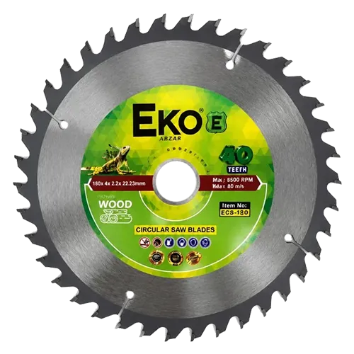 تیغه چوب بر 40 دندانه اکو سایز 180 mm
