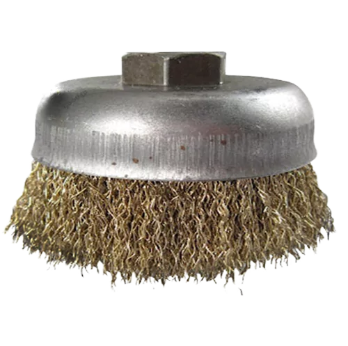 برس کاسه ای افشان کربلایی سایز 10 سیم طلایی